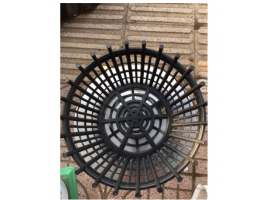 Combo 10 chậu giả gỗ nan phụ 25cm