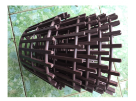 Combo 10 chậu nhựa giả gỗ phi 25 cm